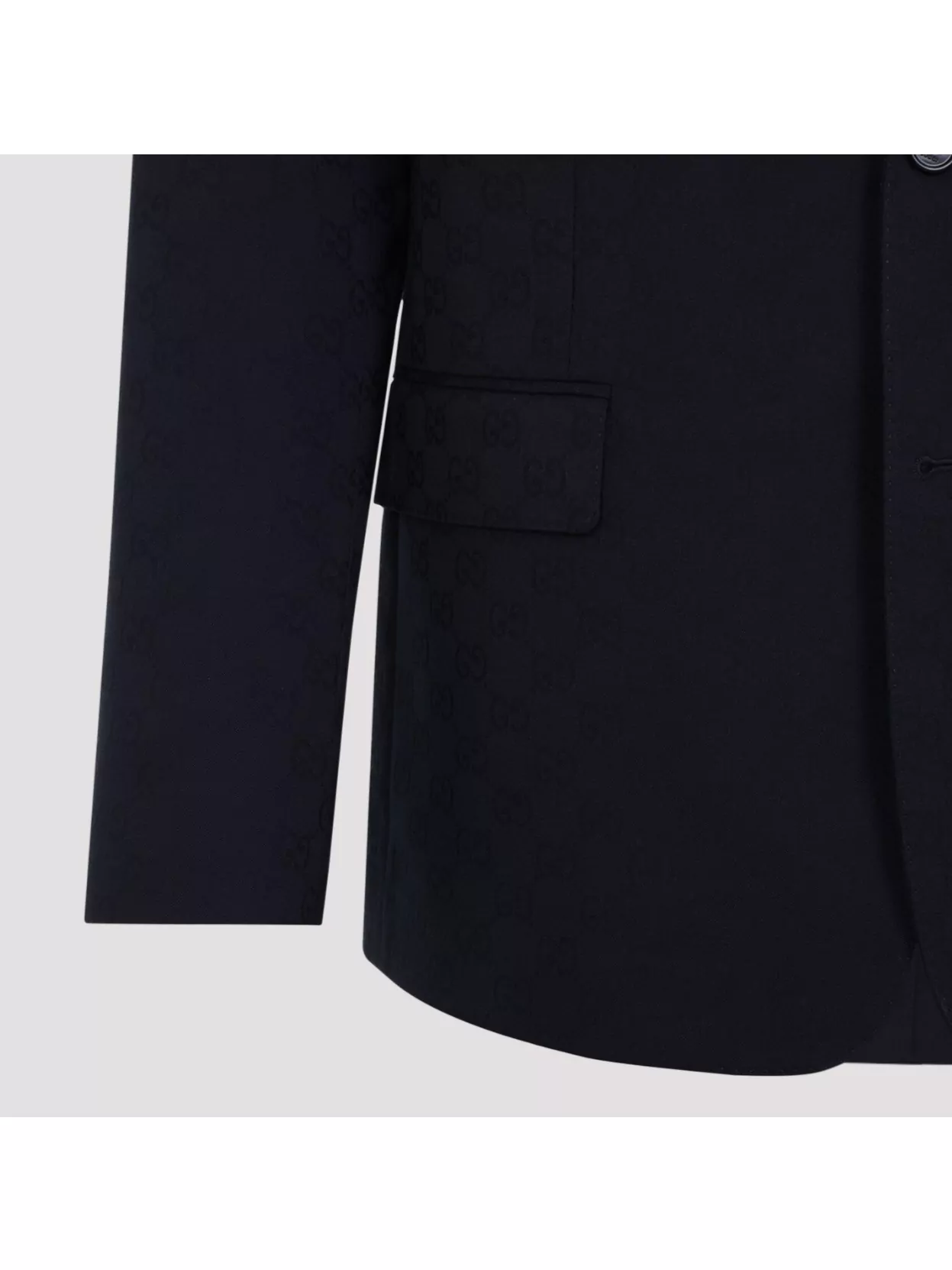 Gucci Gg Logo Suit Buttoned Cuffs In Black