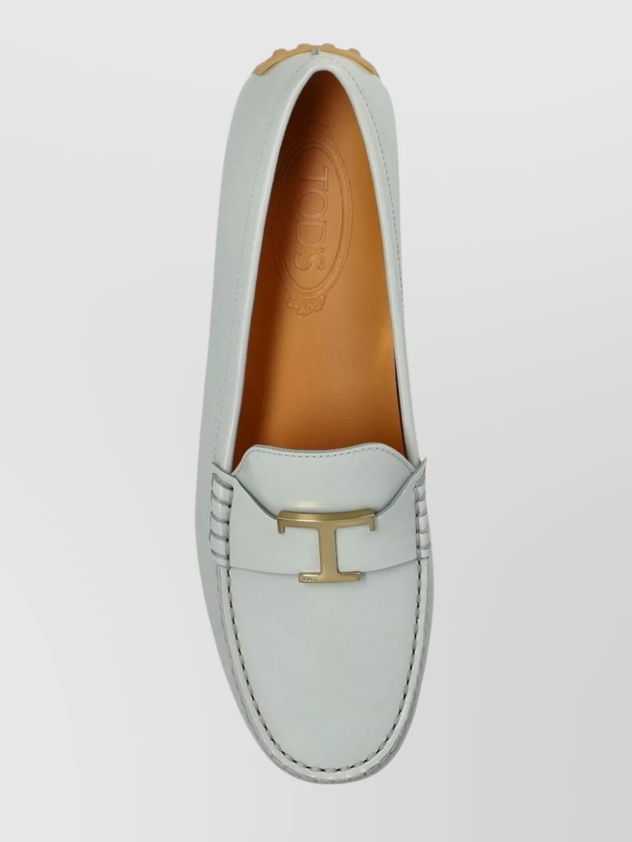 Tod's Urban Leather Loafers Gold Detail