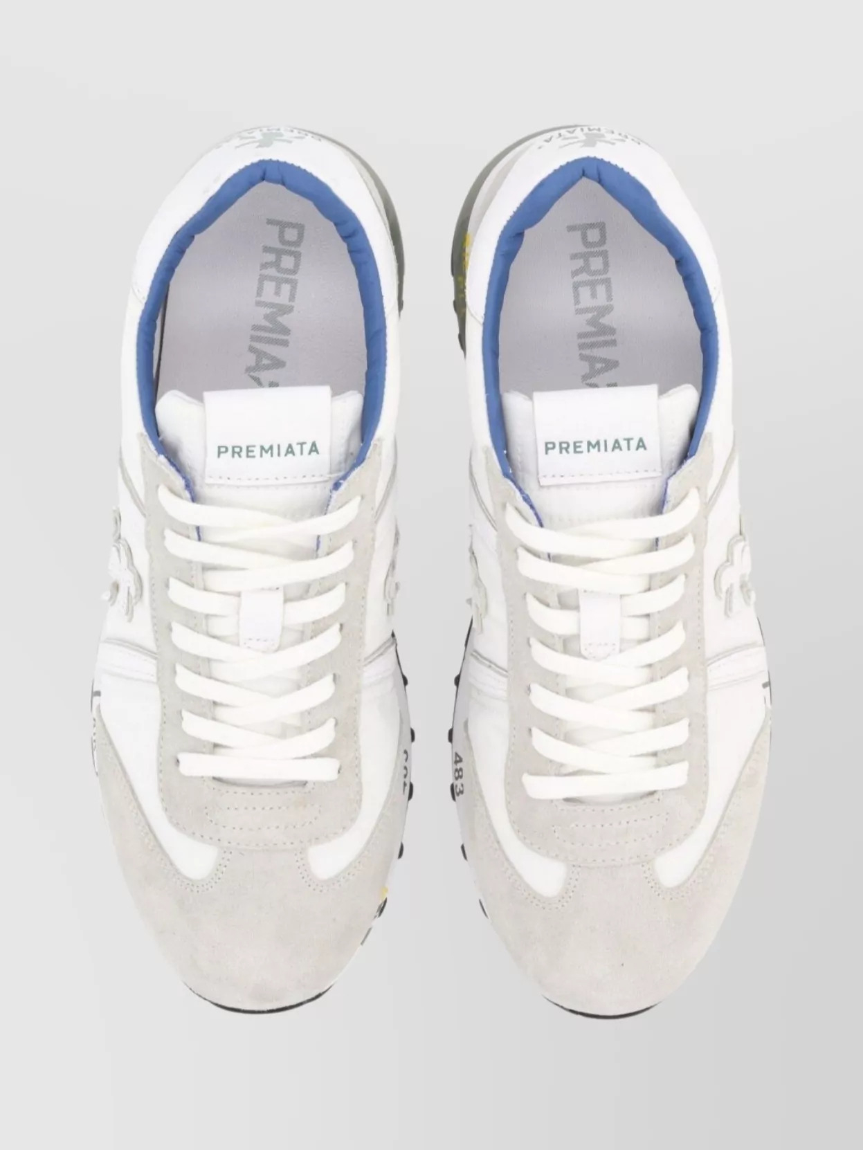 Premiata Suede Panel Low-Top Sneakers With Rubber Sole