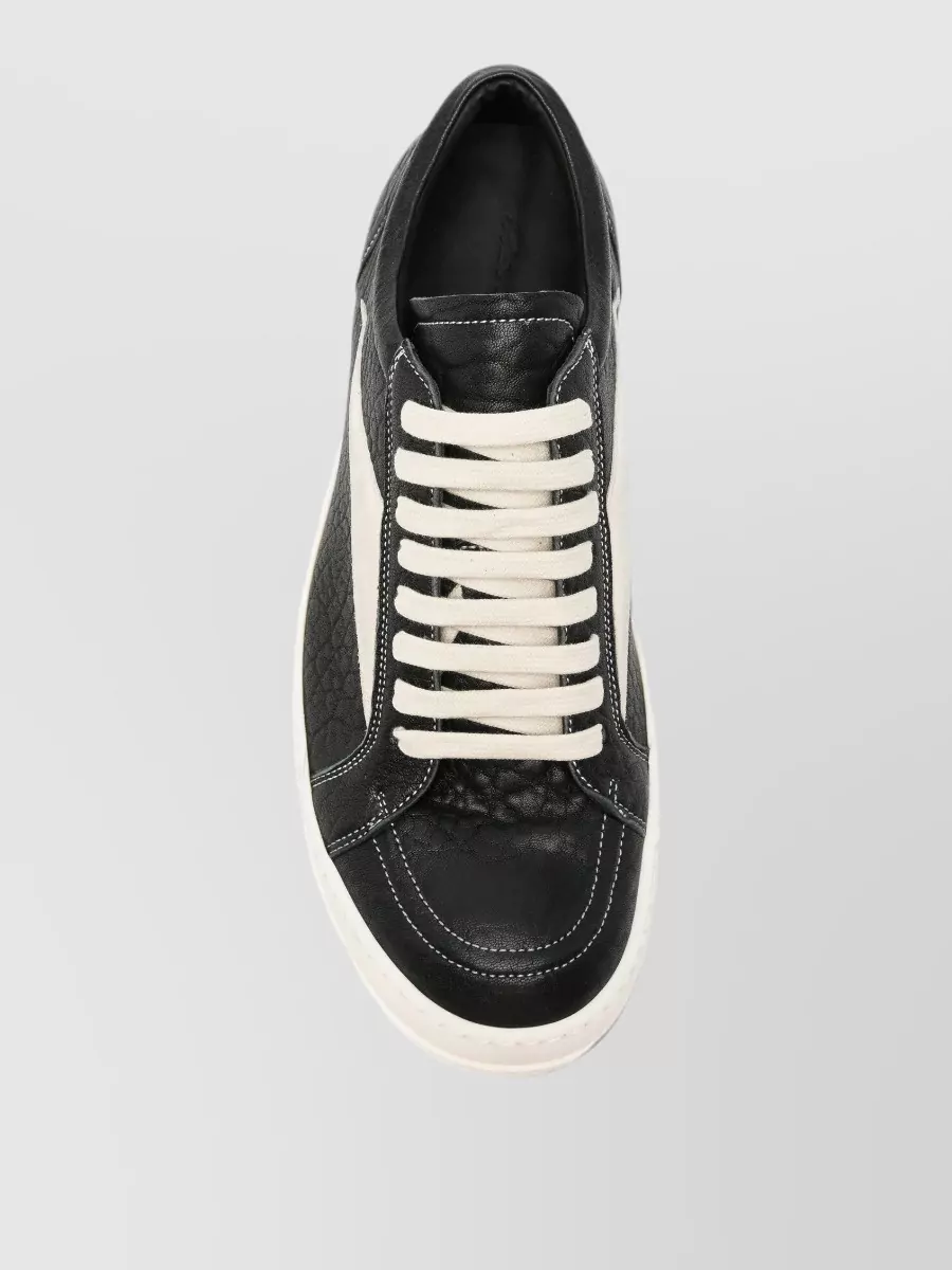 Rick Owens Leather Low-Top Sneakers
