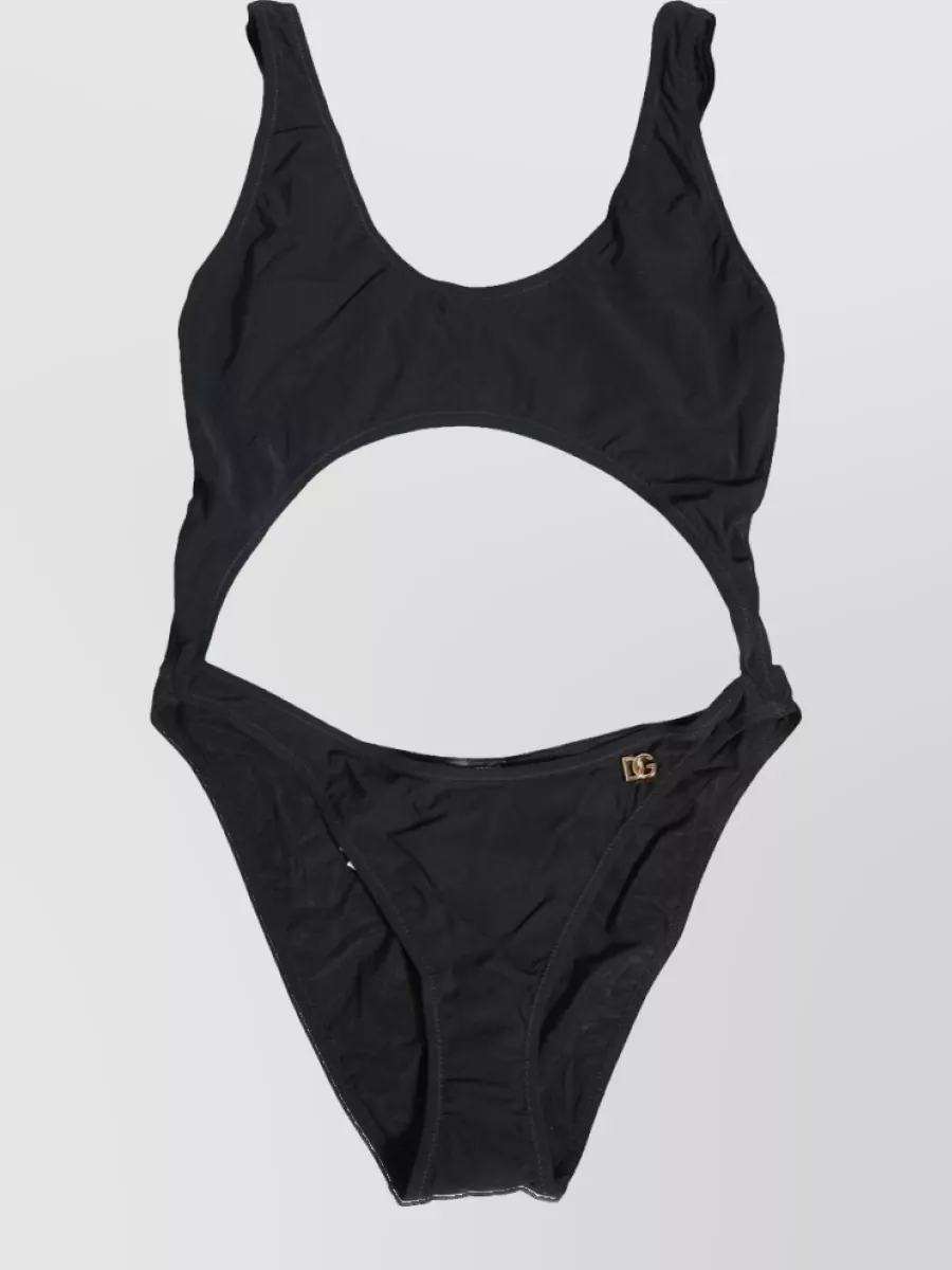 Dolce&Gabbana cutout logo one-piece swimsuit