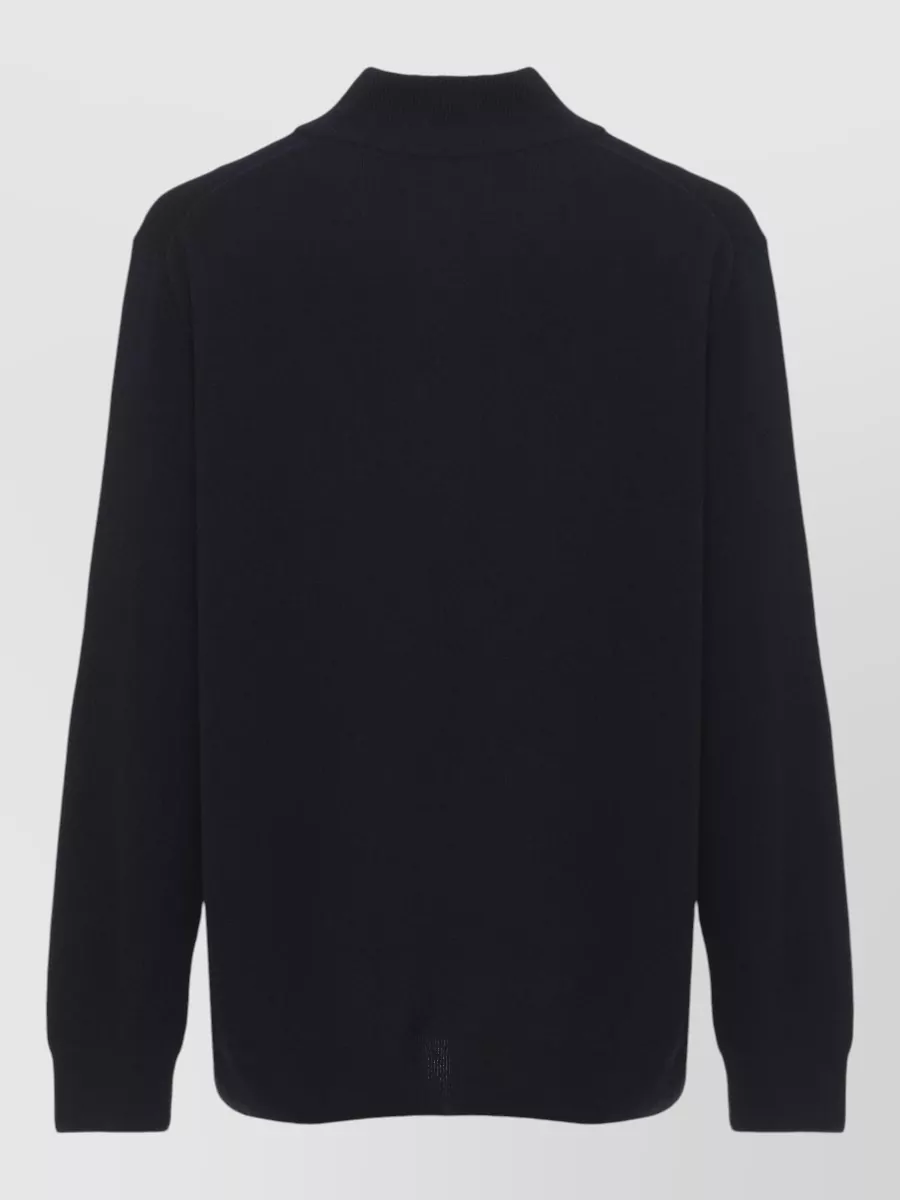Ralph Lauren Wool Sweater High Neck Zip Detail