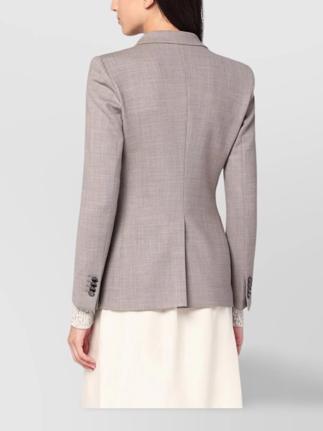 Tagliatore Beige Double-breasted Jacket In Wool Blend In Neutral