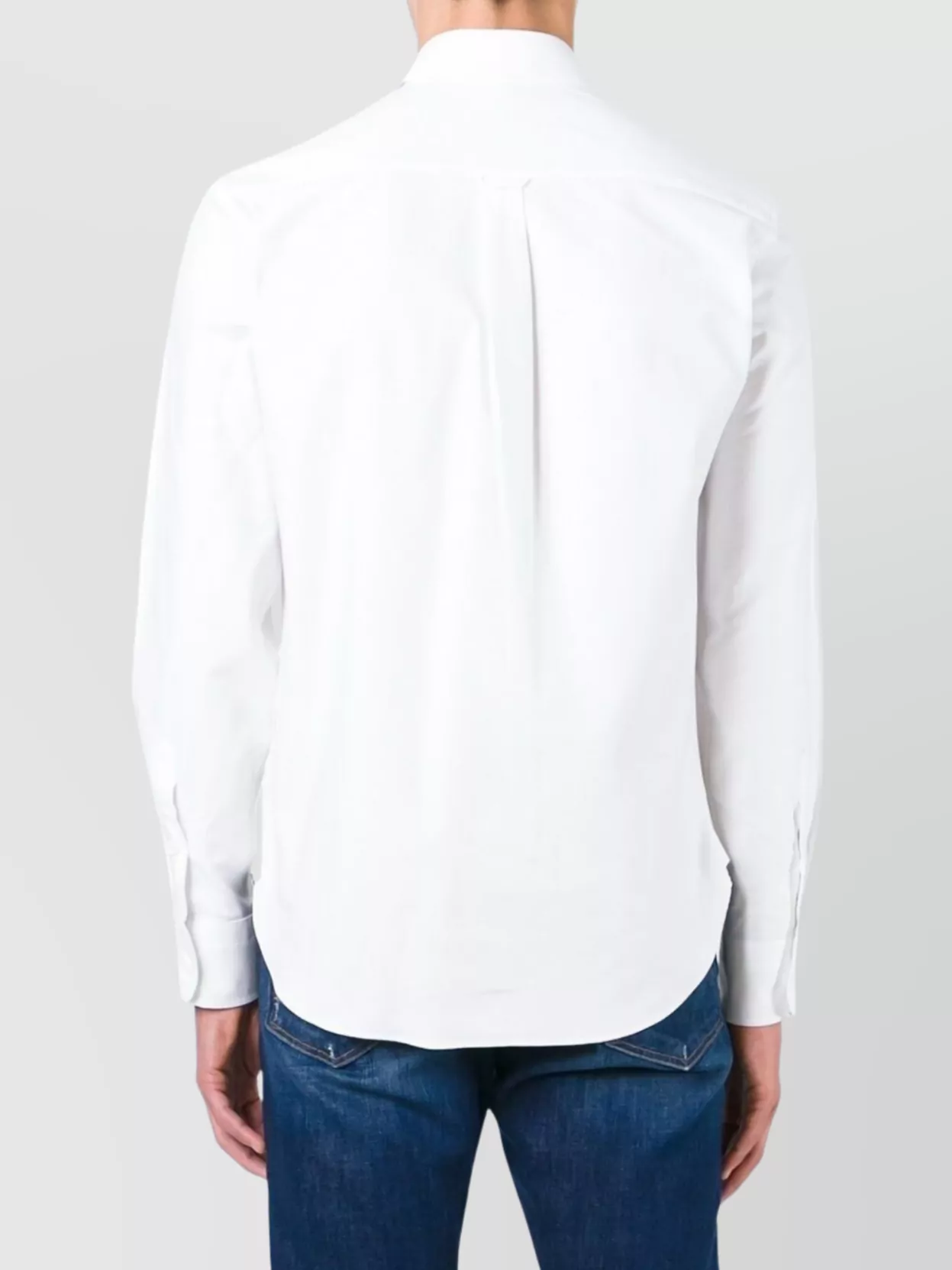 Maison Kitsuné Fox T-Shirt En Coton À Ourlet Incurvé