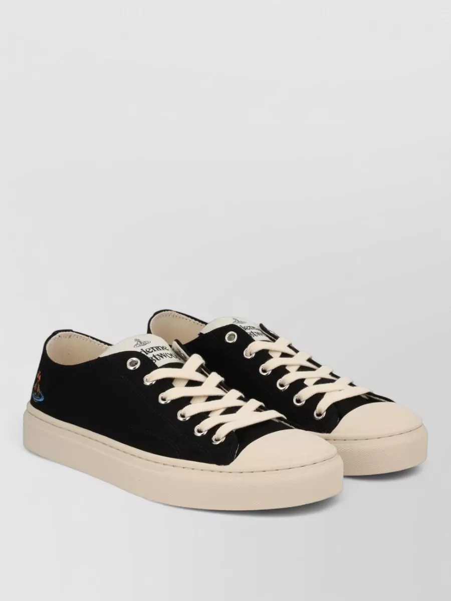 Vivienne Westwood Canvas Low Top Sneakers Rubber Sole
