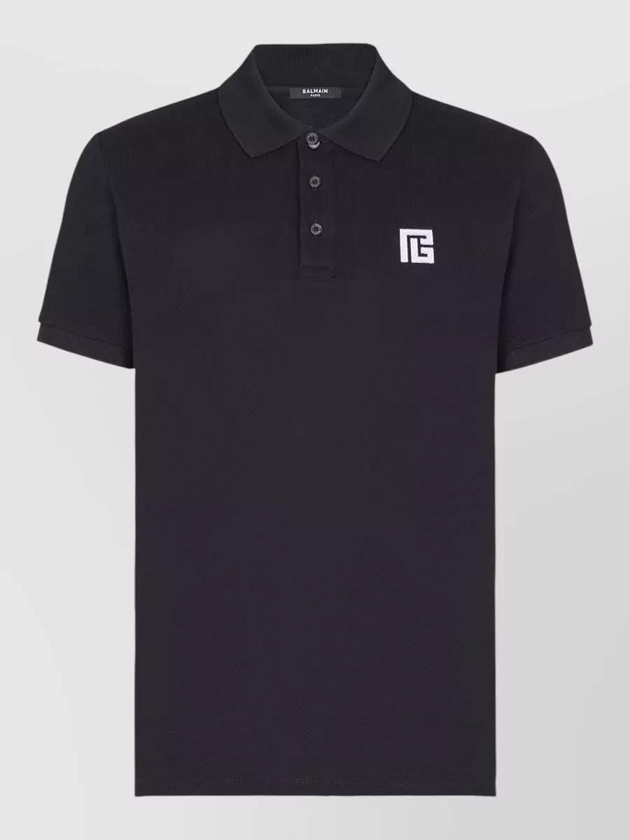 Balmain Cotton short-sleeve polo shirt