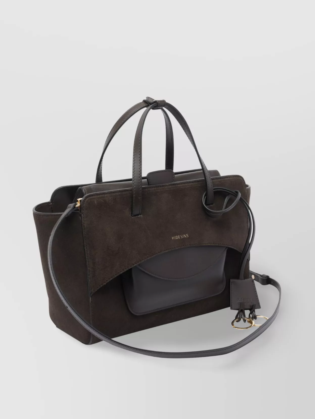 Hidesins Double Handle Leather Cross-Body Bag