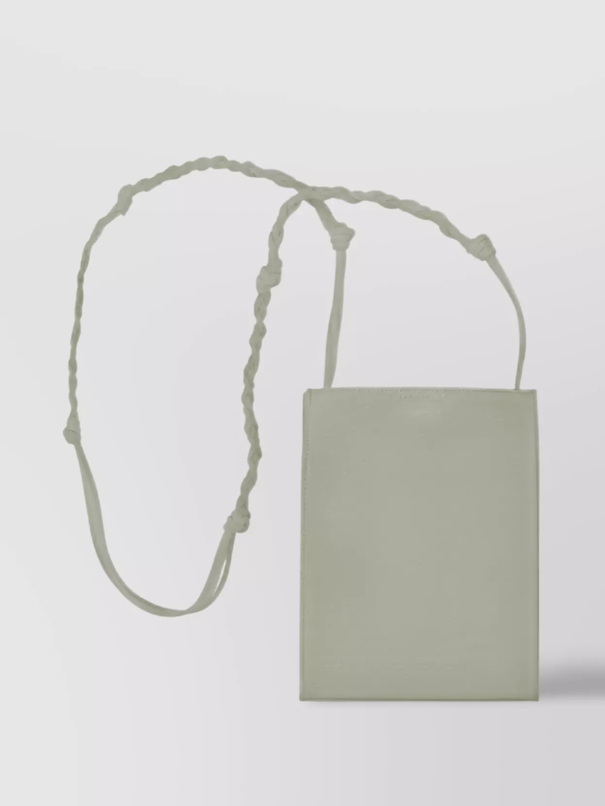 Jil Sander Square Calfskin Shoulder Bag In Gray