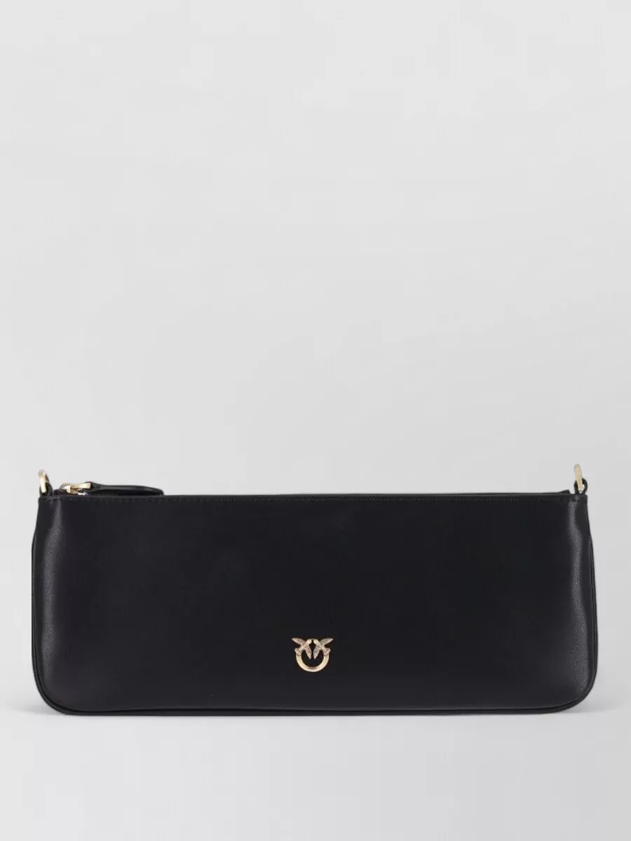 Pinko Love Bag Flat Leather Clutch Bag