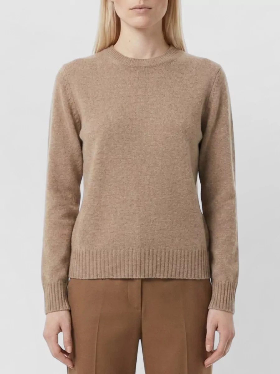 Max Mara cashmere crew-neck long-sleeve sweatshirt