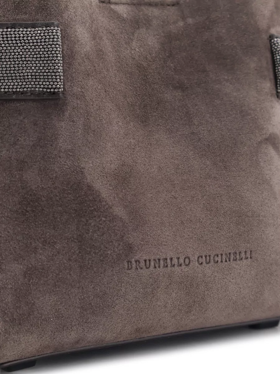 Brunello Cucinelli Monili Small Leather Tote Bag