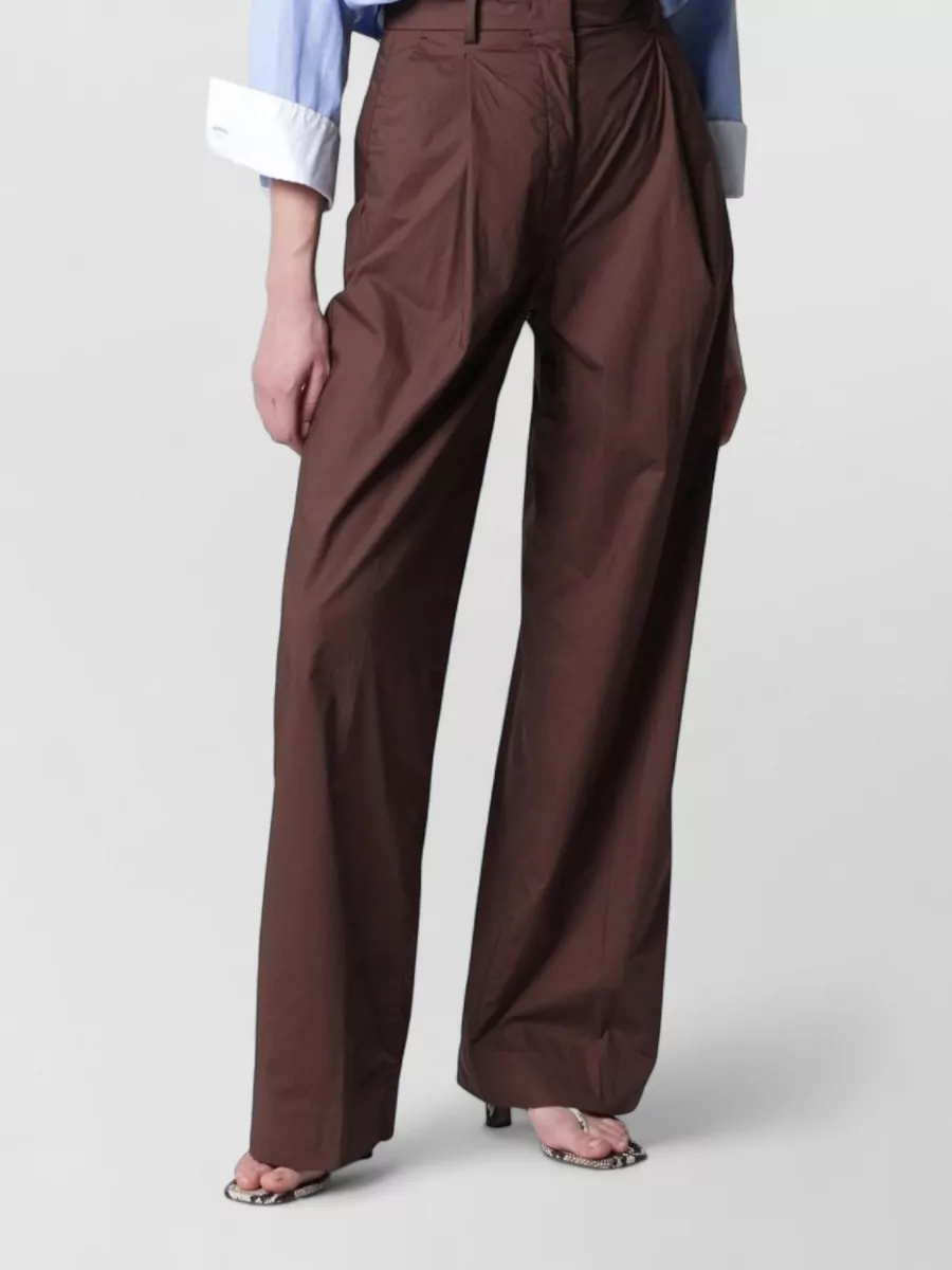 Thelatest cotton wide-leg trousers