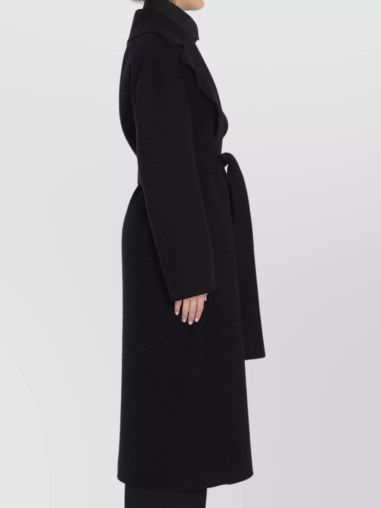 The Row Double-breasted Wool Blend Coat In Black
