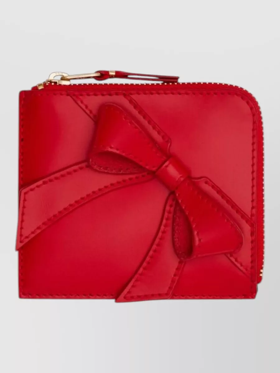 Comme des Garçons leather bow wallet