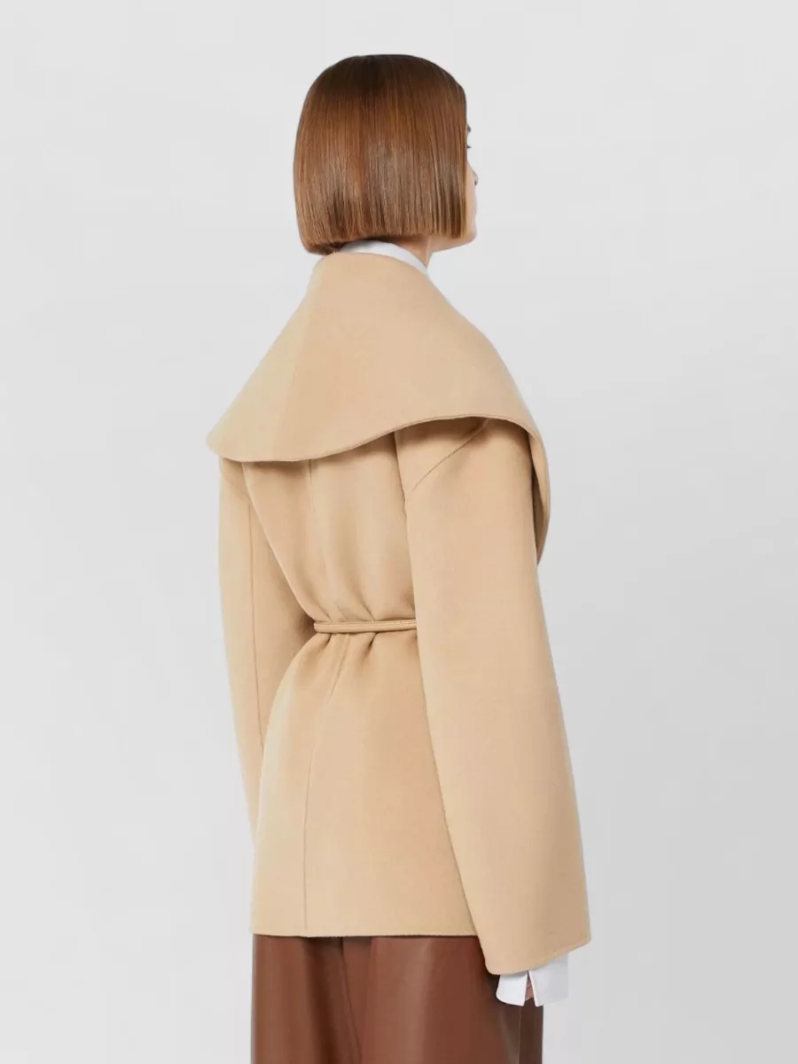 Sportmax Virgin Wool Belted Single-Breasted Coat