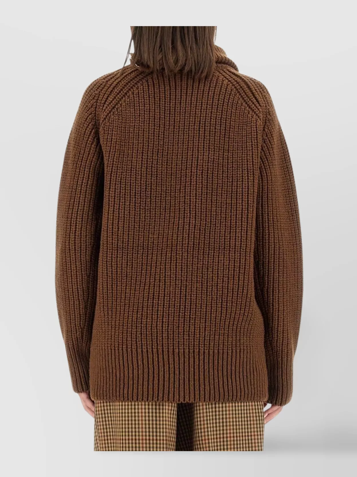 Dries Van Noten Asymmetric Zip Long Sleeve Knit Top