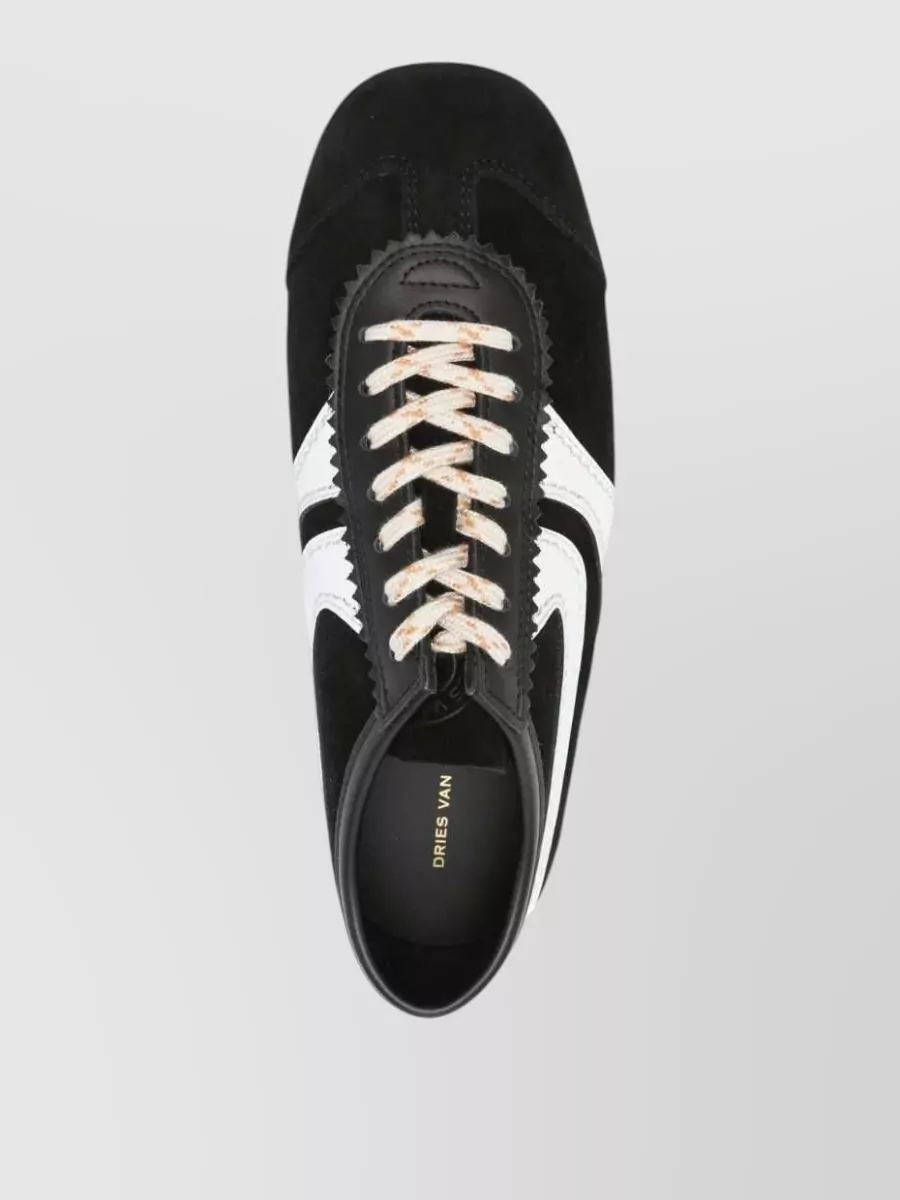 Dries Van Noten Leather Low-Top Sneakers