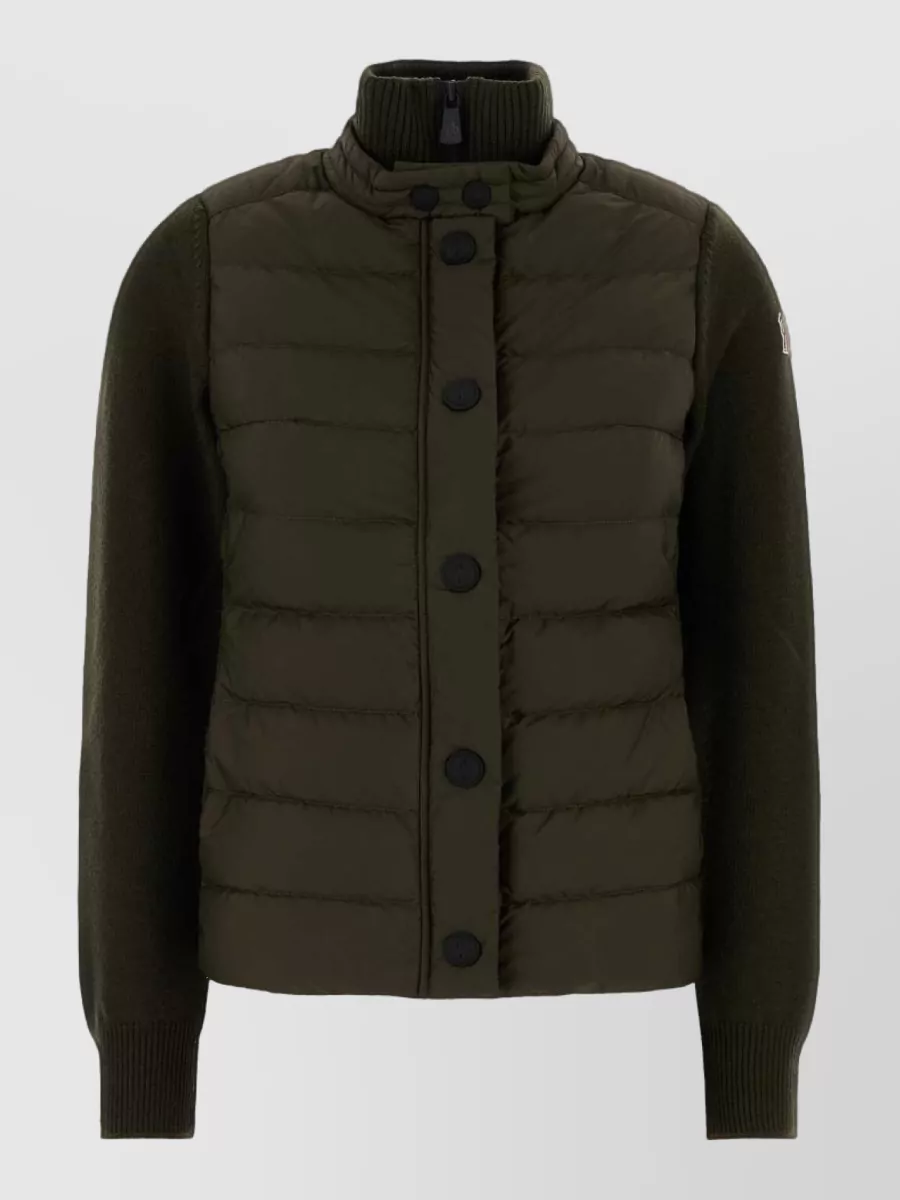 Moncler Grenoble quilted nylon puffer cardigan