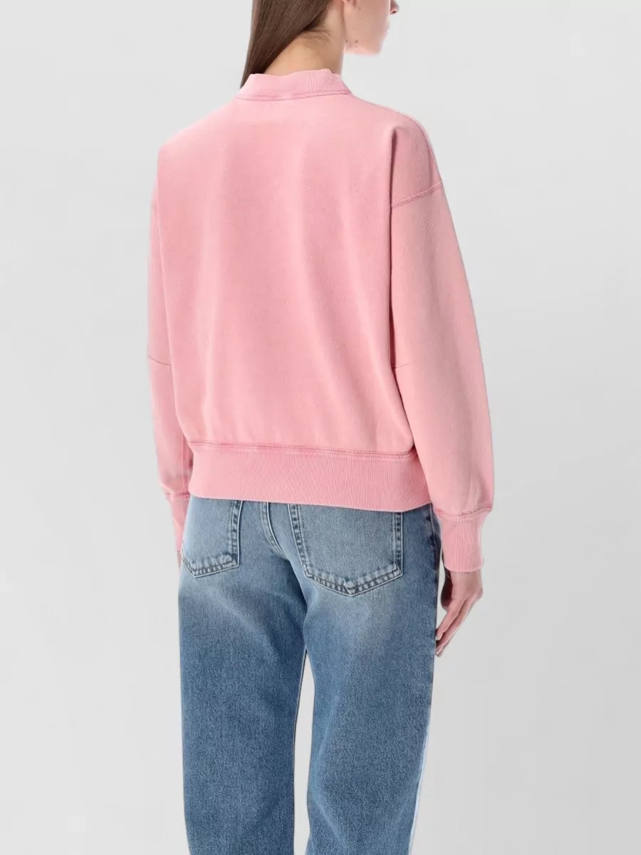 Isabel Marant Étoile Moby Knit Long Sleeve Crew Neck Top In Multi