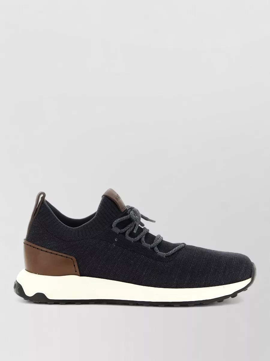 Tod's Sock Style Sneakers Round Toe Contrast Sole