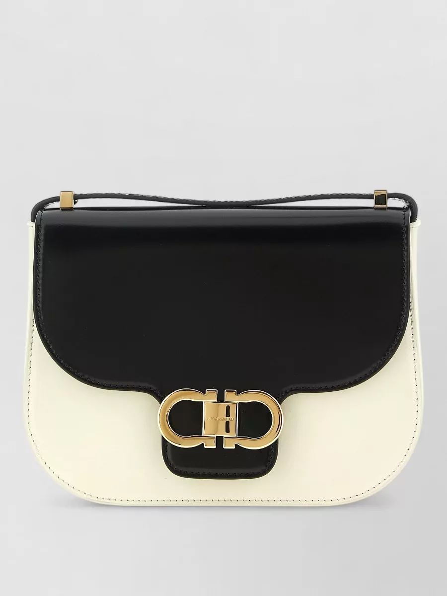 Ferragamo Gancini Small Leather Shoulder Bag