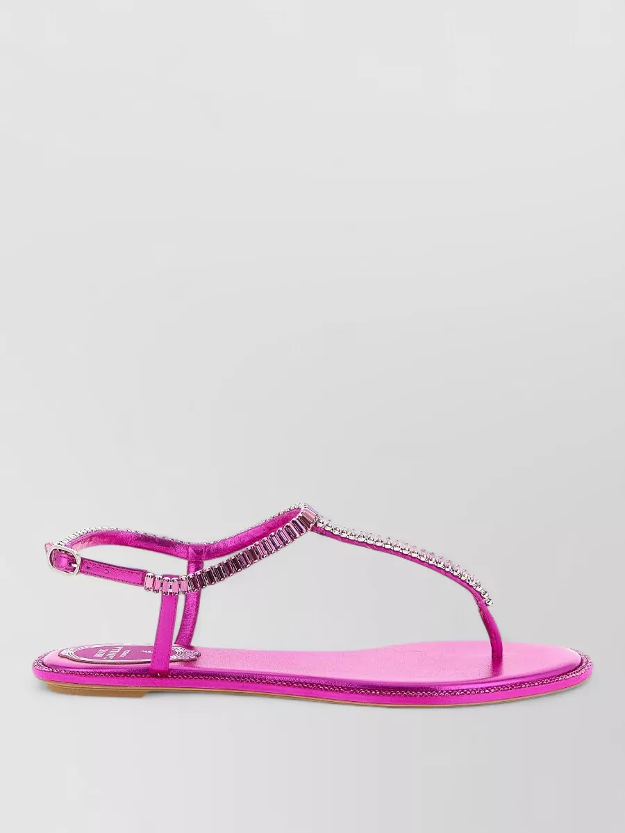 Rene Caovilla Diana Sandals Open Toe Flat Sole
