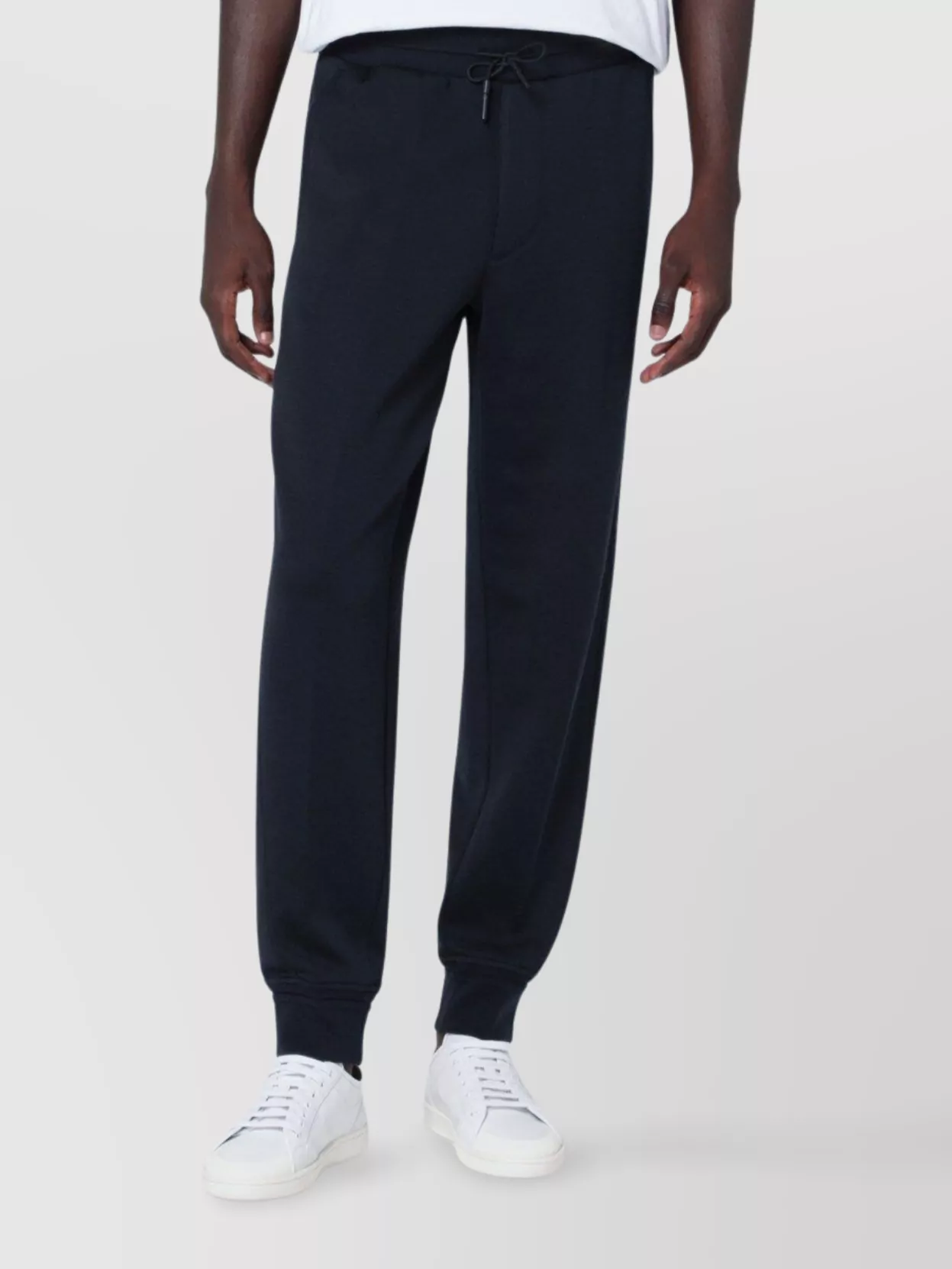 Zegna Wool Blend Jogging Trousers With Elastic Waistband In Black