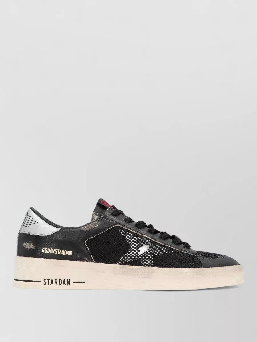 Golden Goose Stardan Low Top Leather Mesh Sneakers