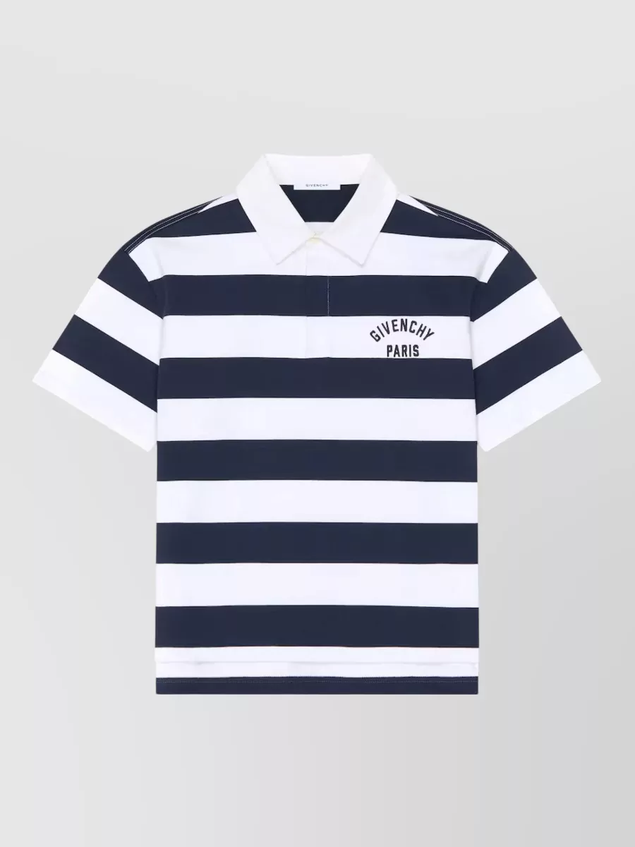 Givenchy striped cotton short-sleeve polo shirt