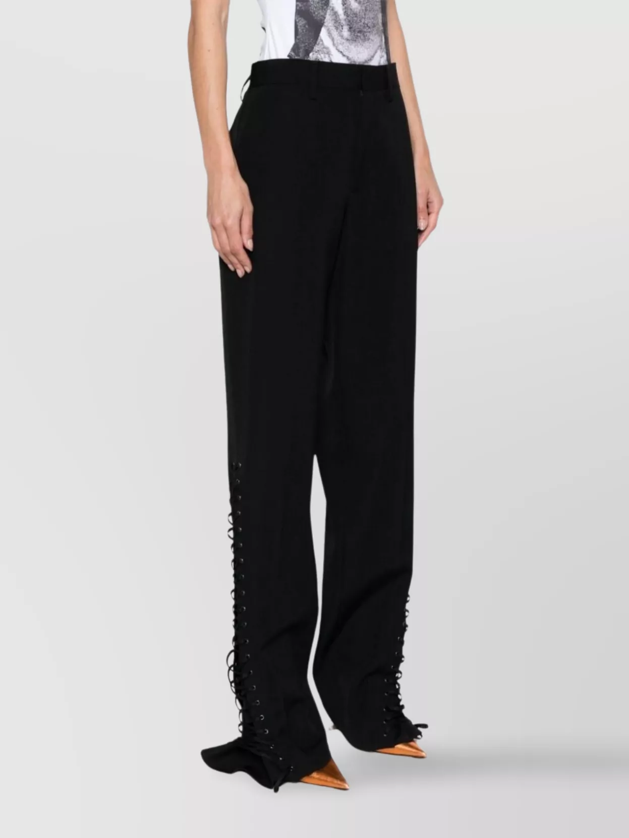 Jean Paul Gaultier Straight Leg Wool Trousers