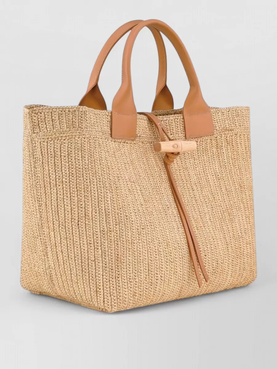 Longchamp Raffia Tote Bag