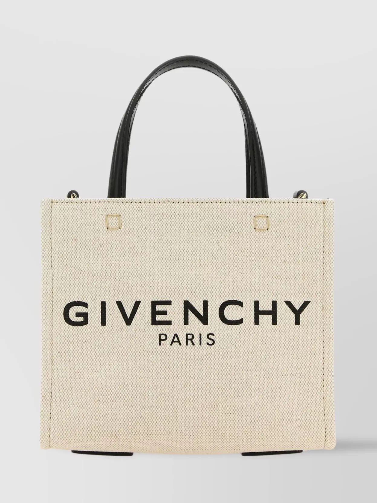 Shop Givenchy Compact Leather Strap Tote In Cream
