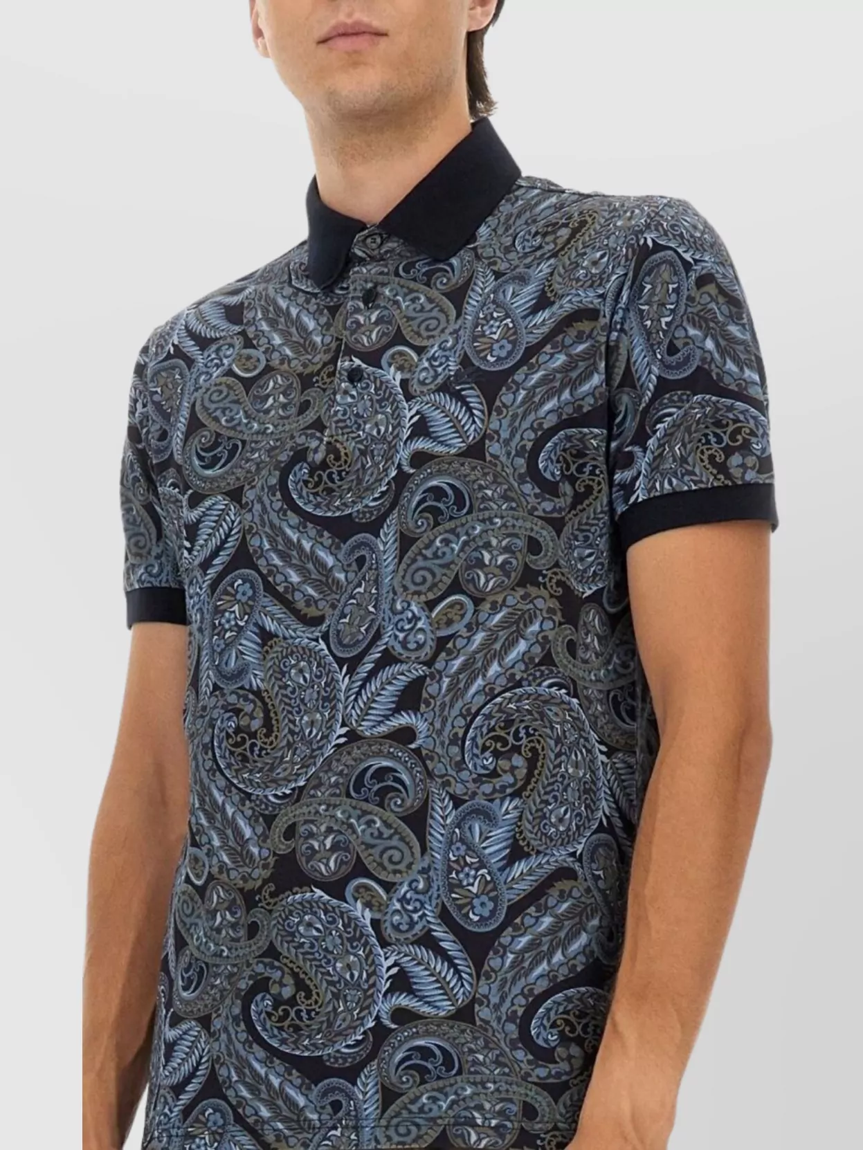 Etro Paisley Print Polo Shirt