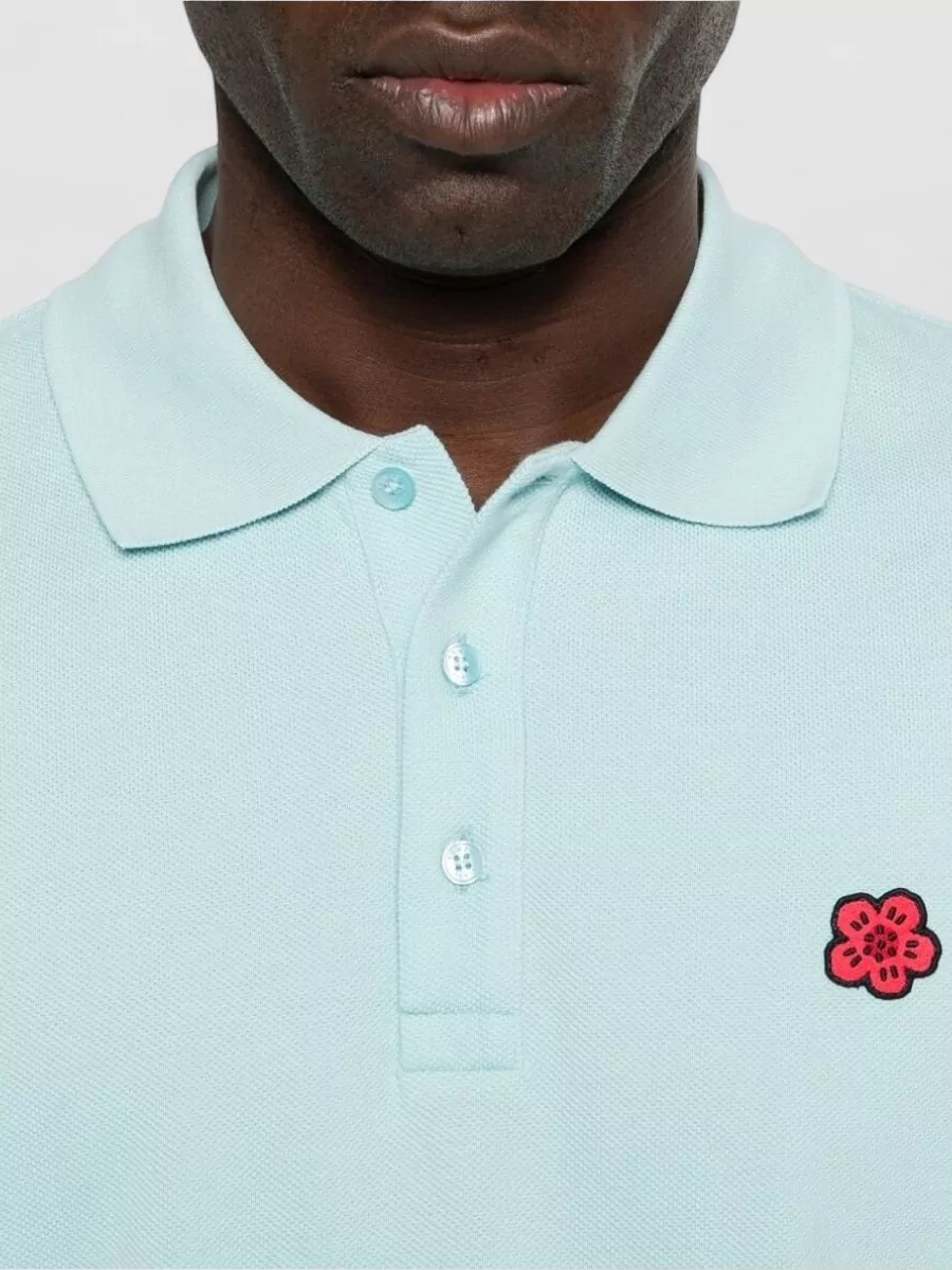 Kenzo Polo Collar Short Sleeve Nylon Silk Shirt