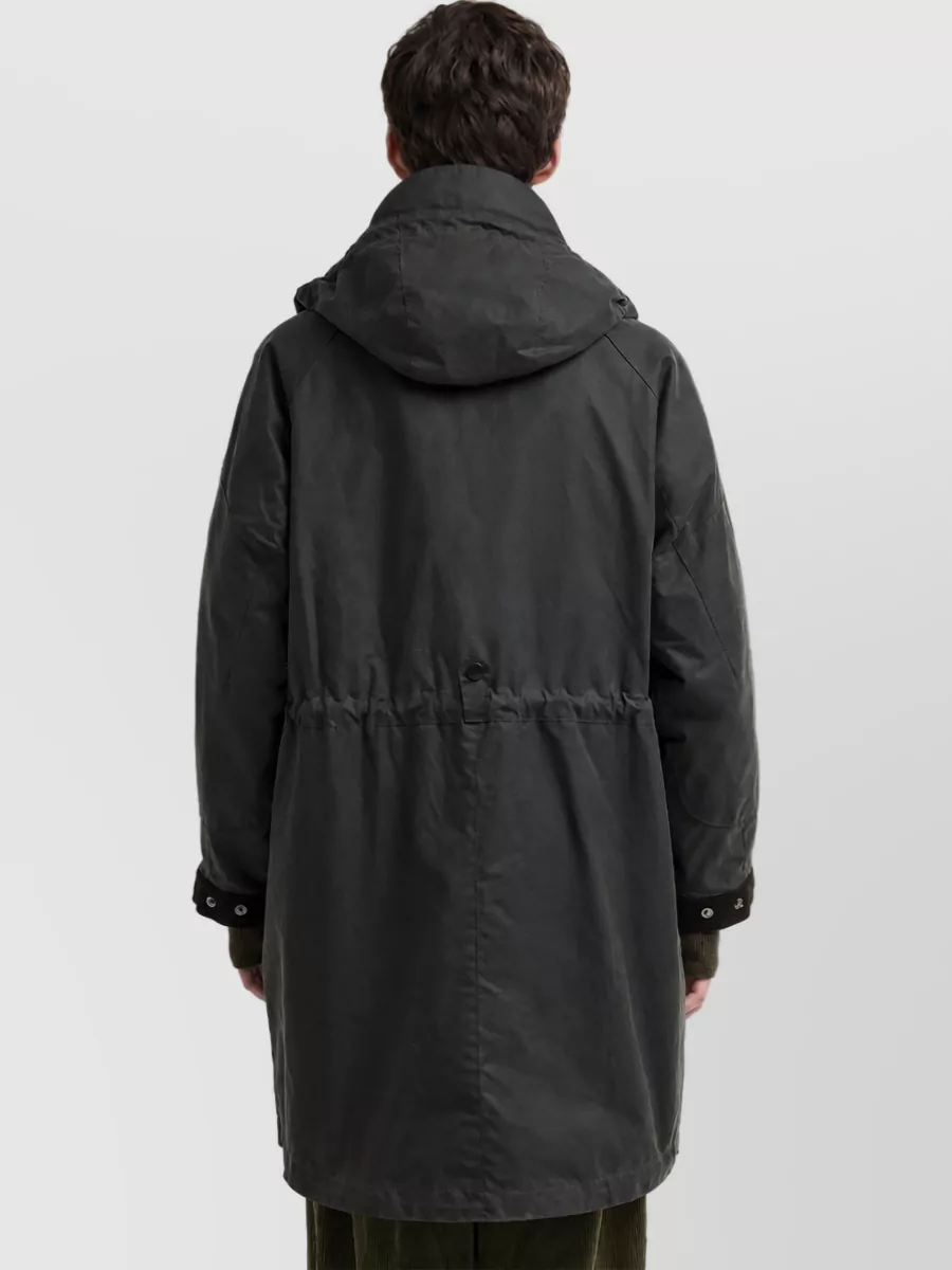 Barbour Waxed Cotton Long Padded Coat
