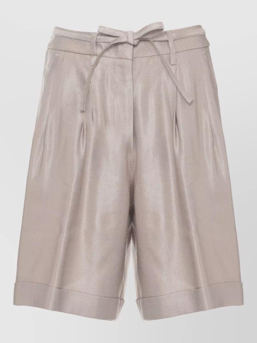 Peserico Linen-Blend Bermuda Shorts