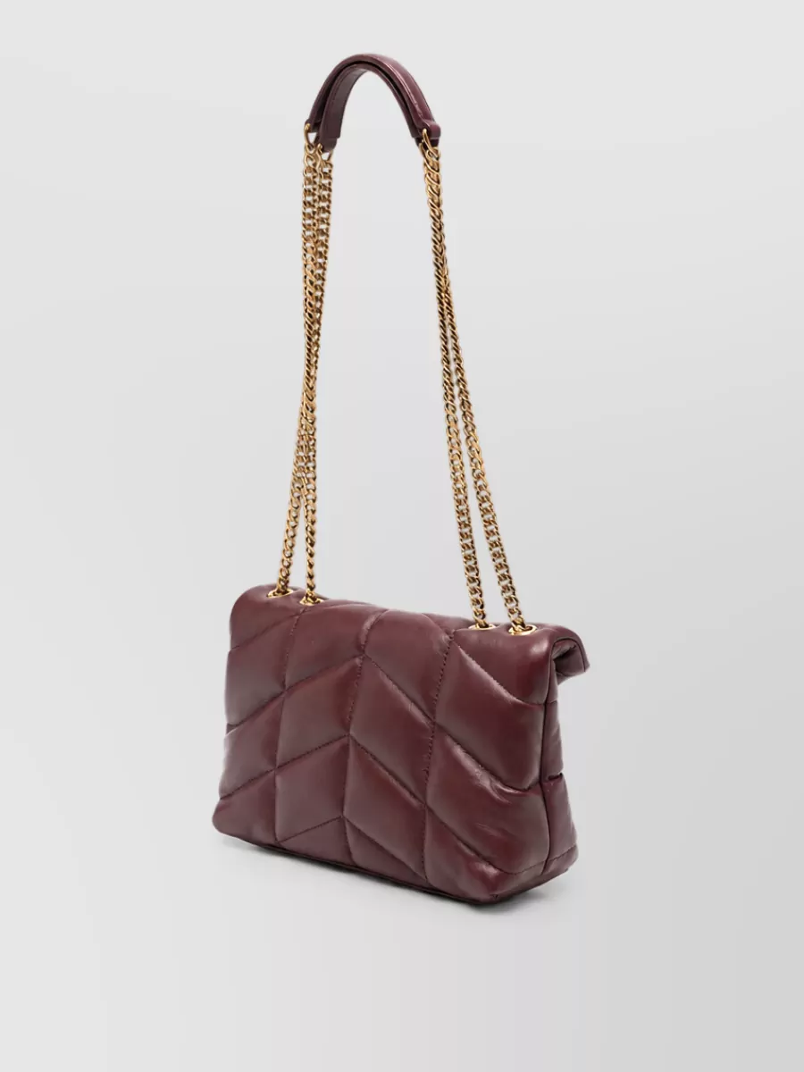 Saint Laurent Loulou Puffer Toy Mini Leather Clutch Bag