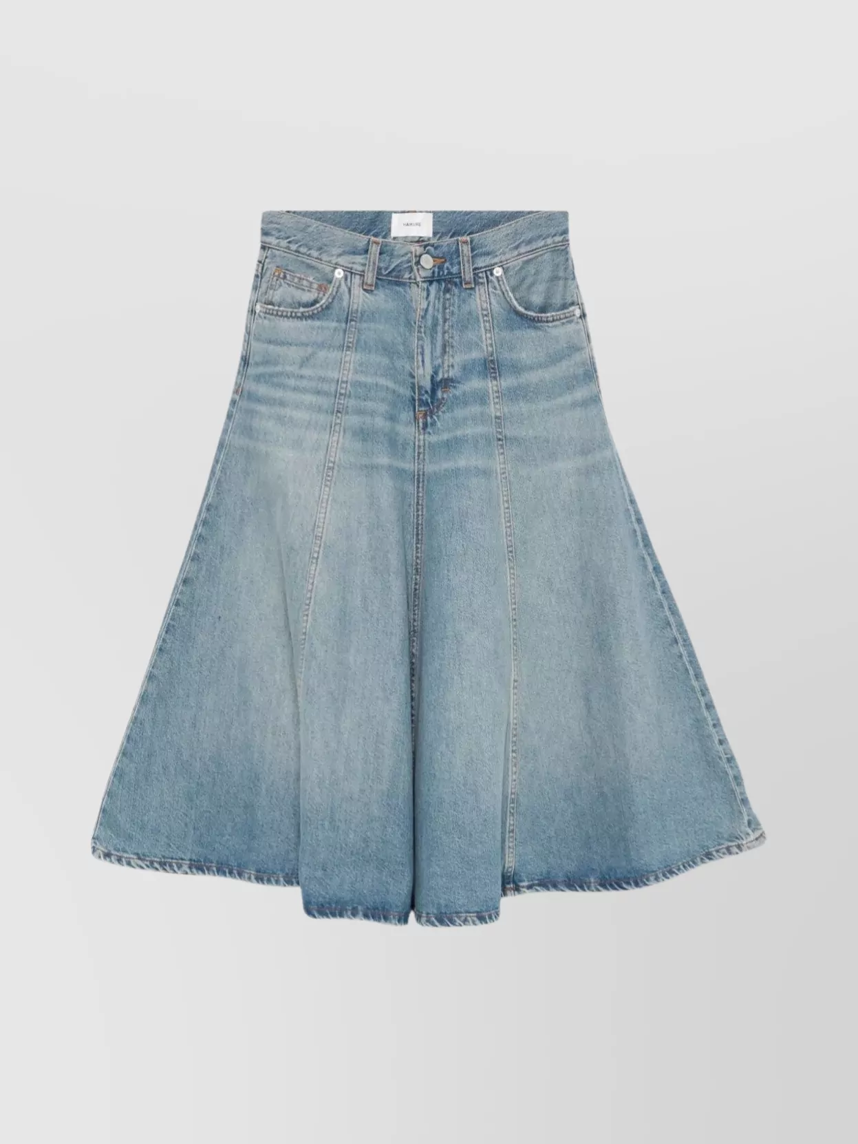 Shop Haikure A-line Skirt High-waisted Belt Loops
