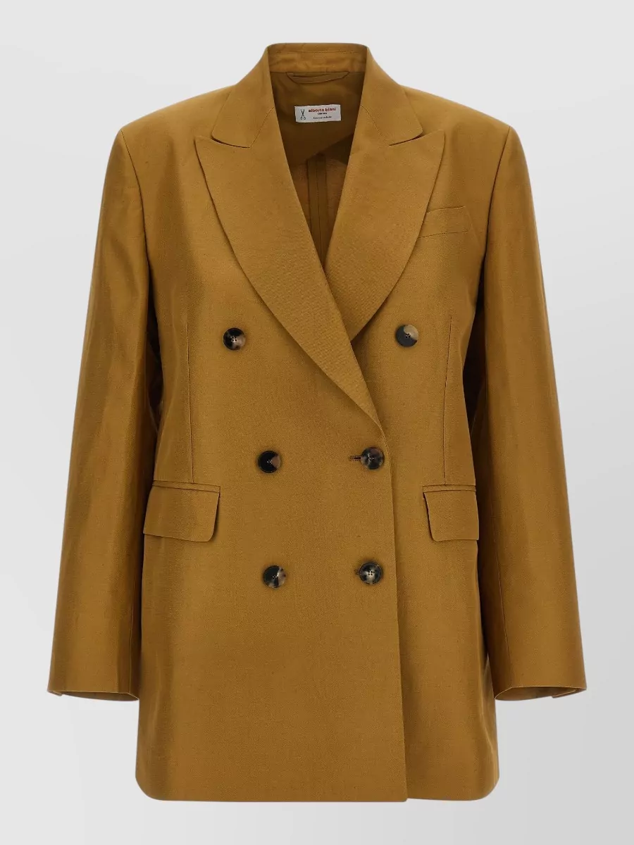 Alberto Biani double-breasted linen blend blazer