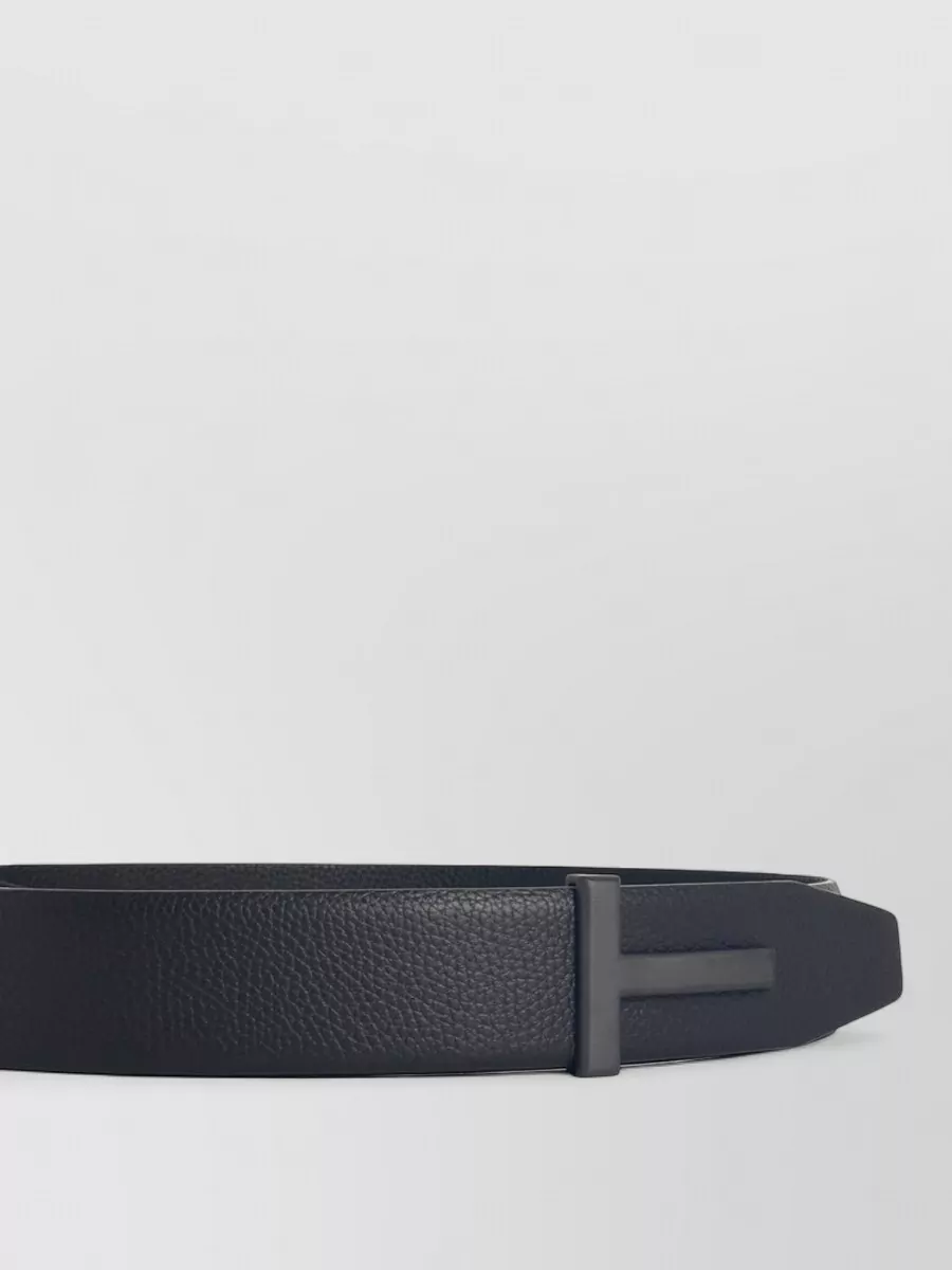 Tom Ford Leather Belt Adjustable Length Textured Finish