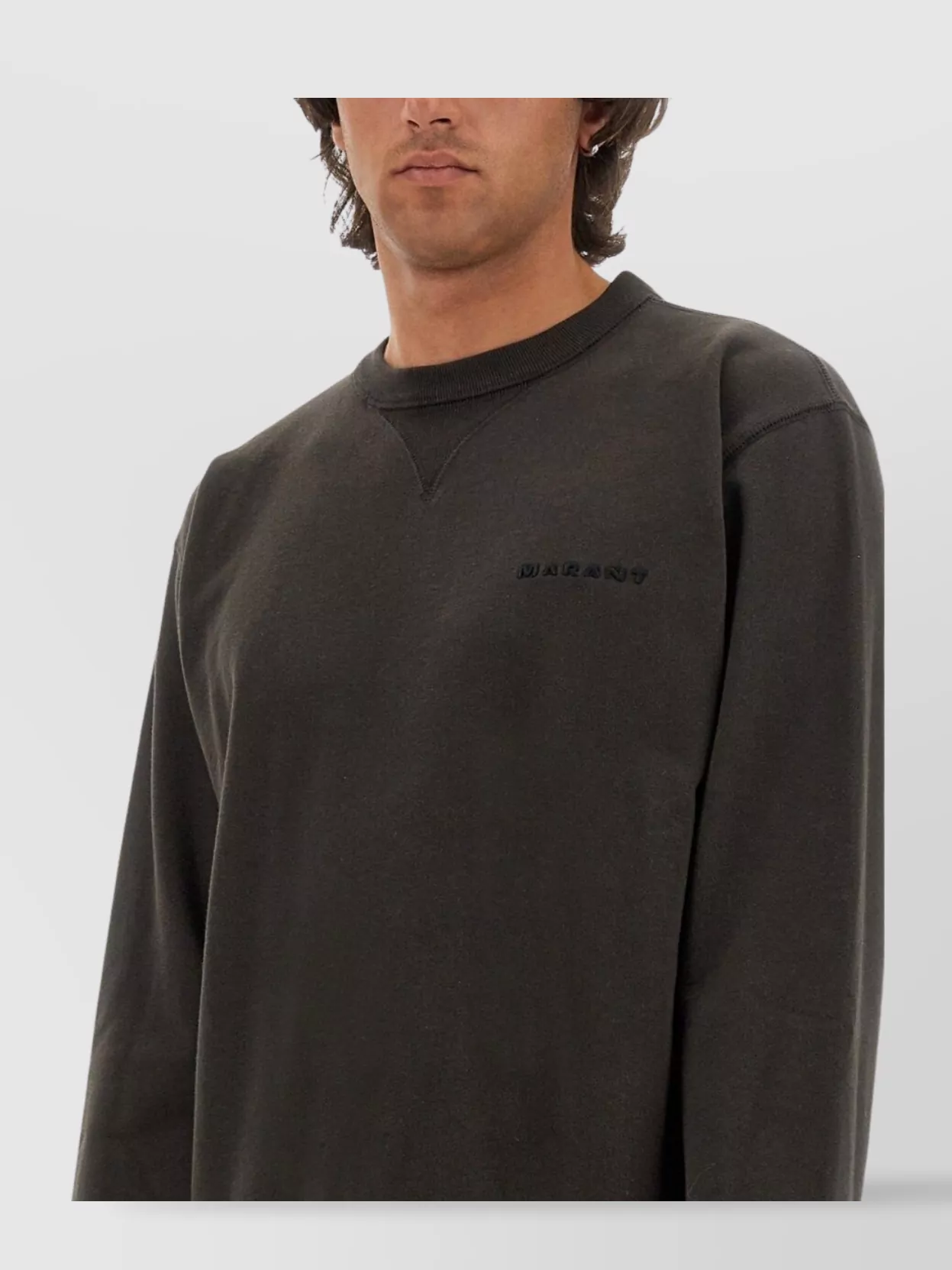 Isabel Marant Marant Relaxed-fit Black Sweatshirt With Subtle Logo