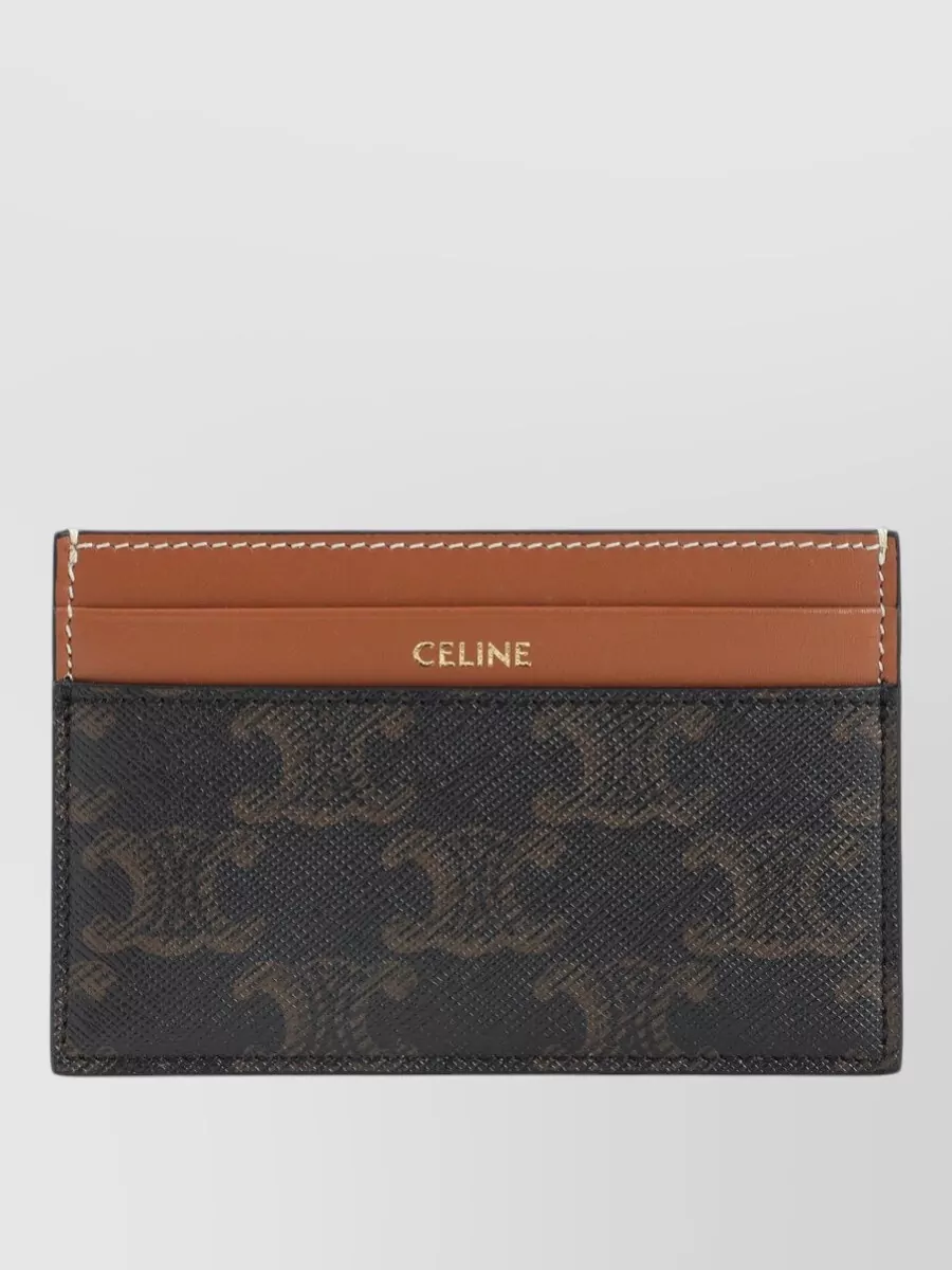 Celine Stylish Medium Card Holder With Contrast Stitching