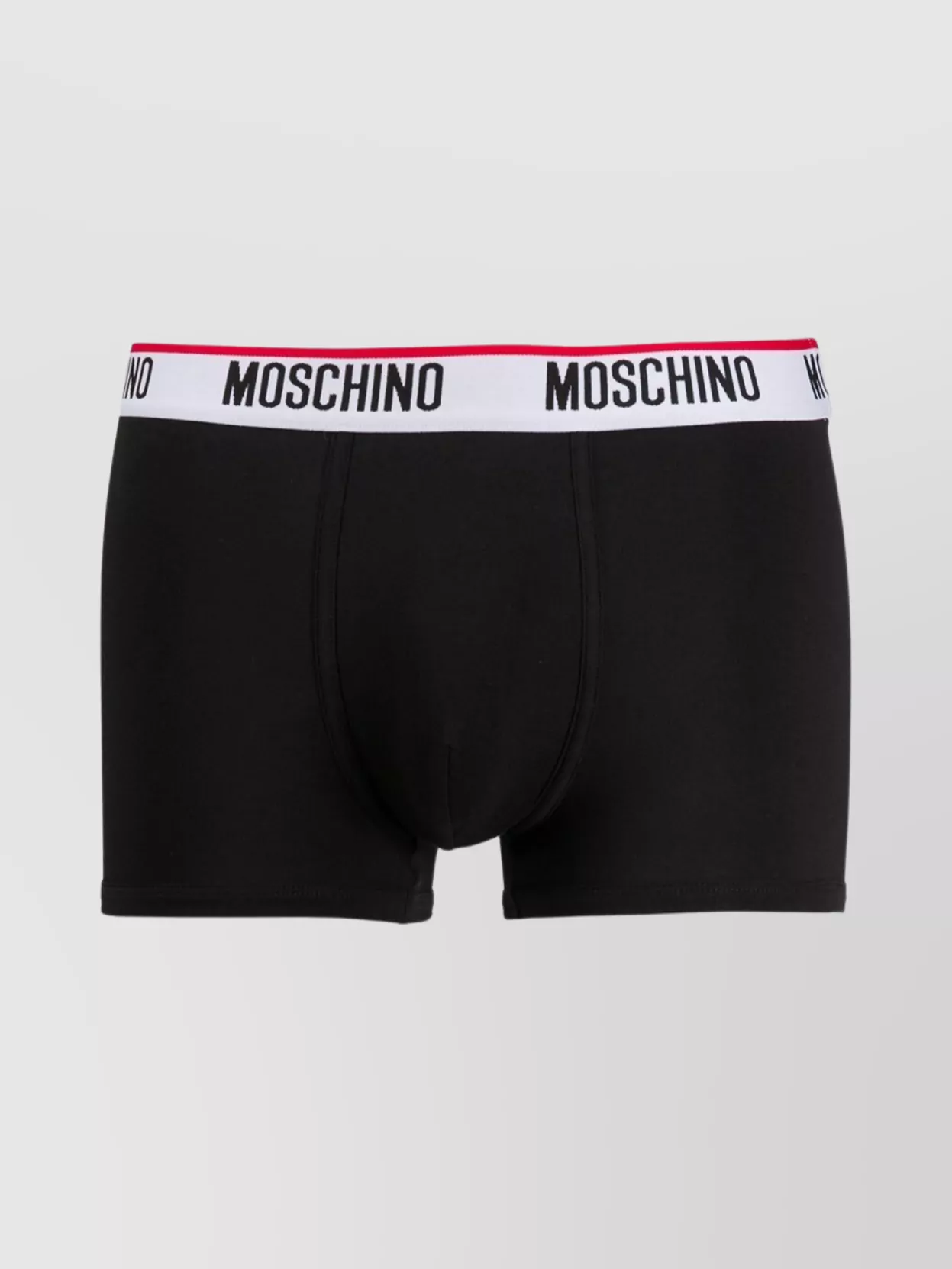 Shop Moschino Stretch Cotton Boxer Set In Black