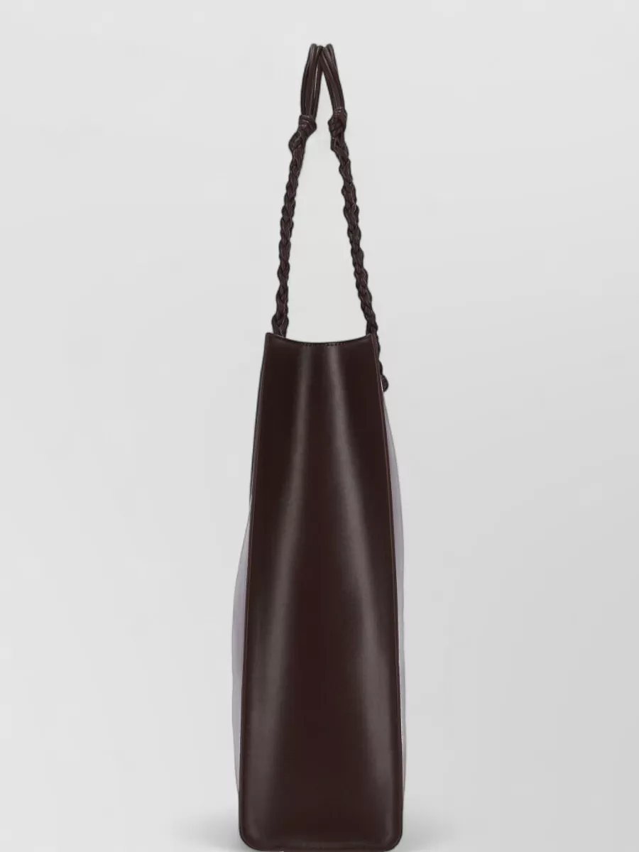 Jil Sander Tangle Leather Shoulder Bag