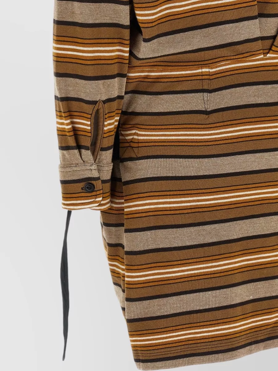 Isabel Marant Etoile Striped Long-Sleeve Polo Mini Dress