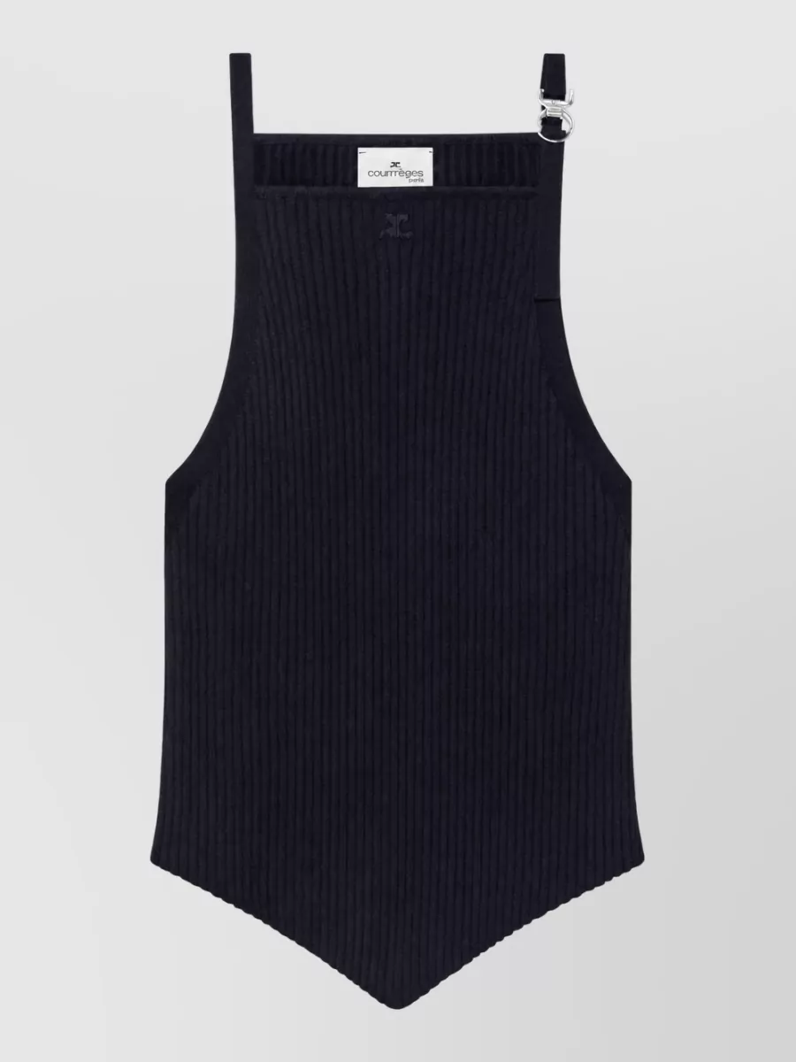 Courrèges Ribbed flared trousers