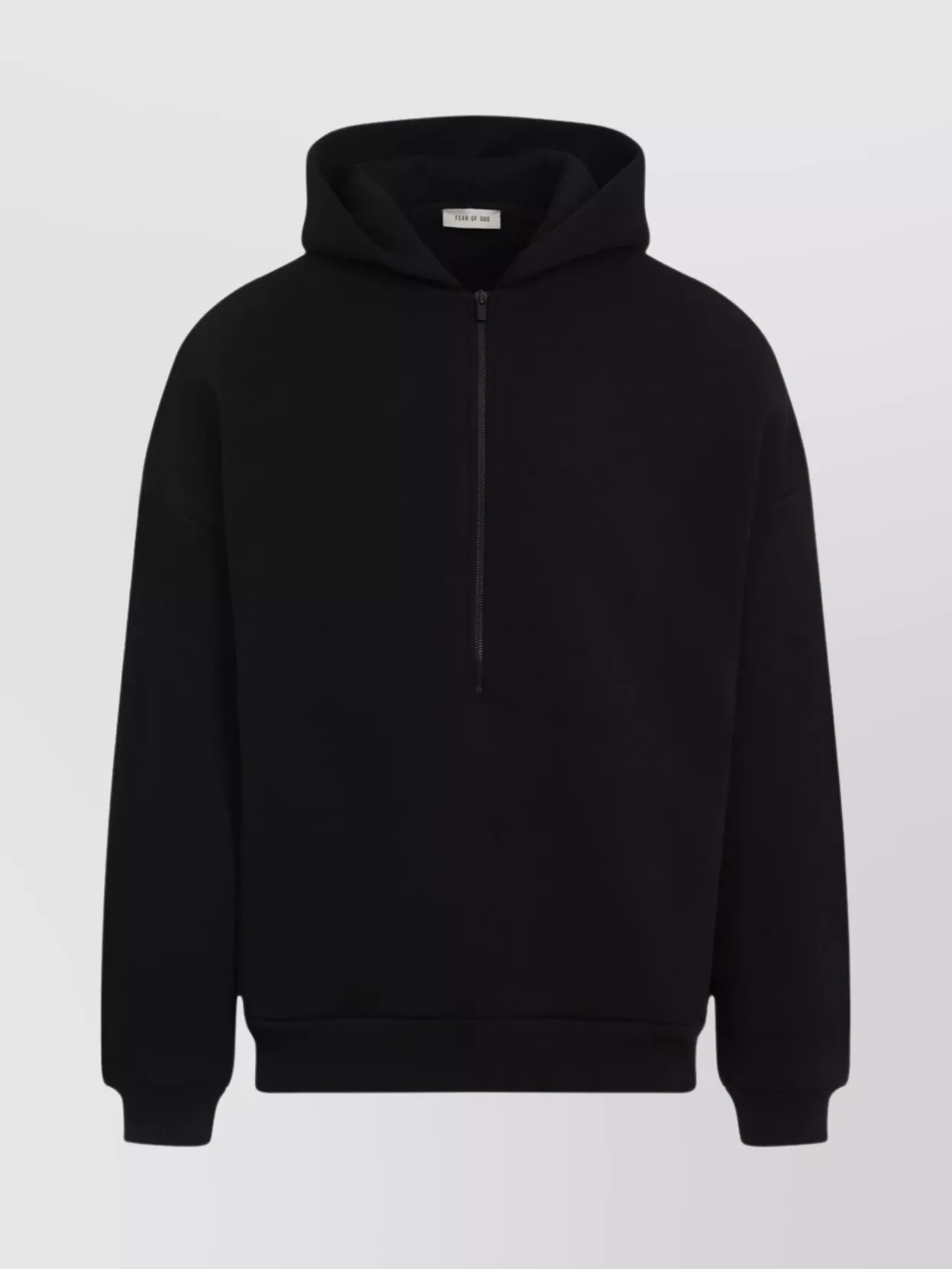 Fear Of God Half Zip Hoodie Dropped Shoulders