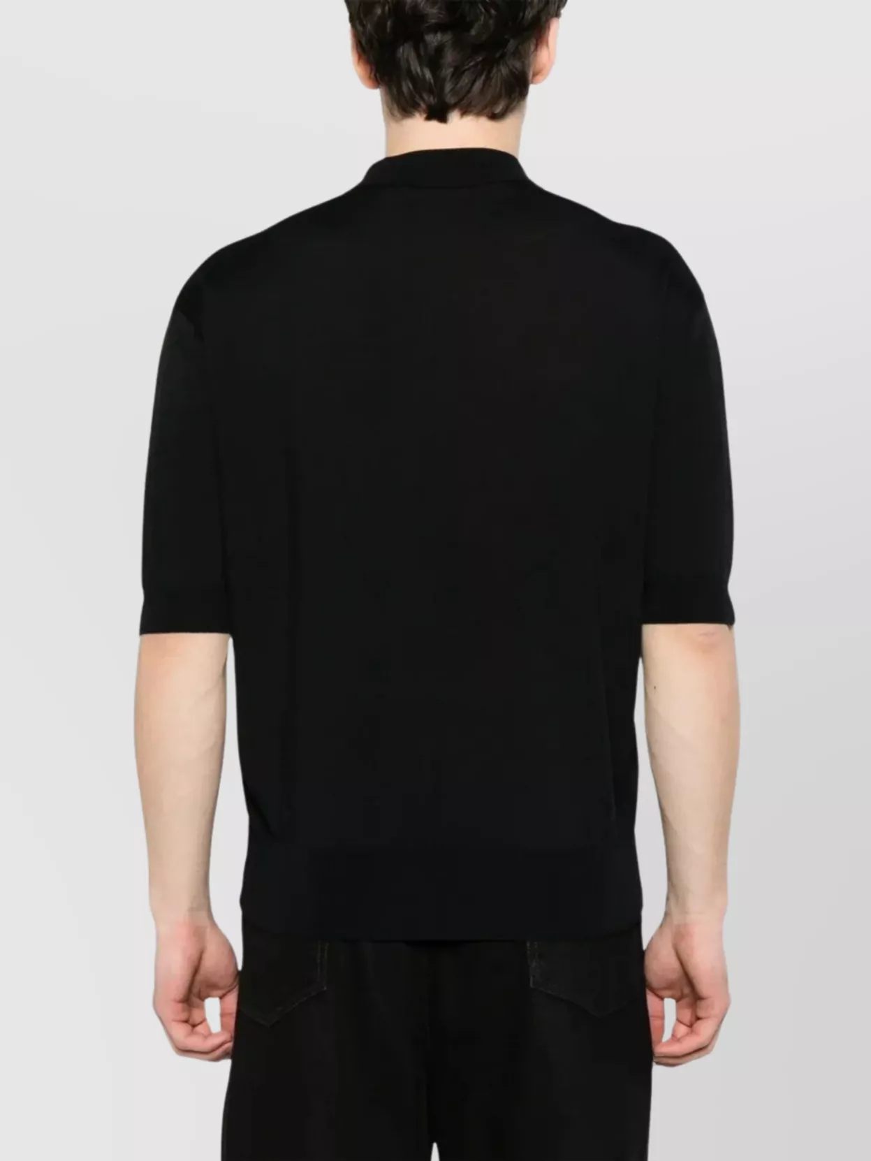 Lardini Men's Polo Shirt Ribbed Collar