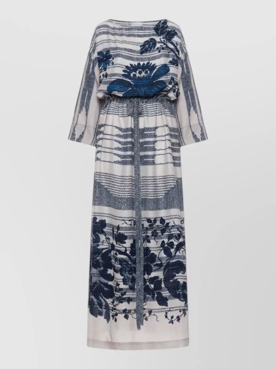 Pierre louise mascia floral-print silk maxi dress
