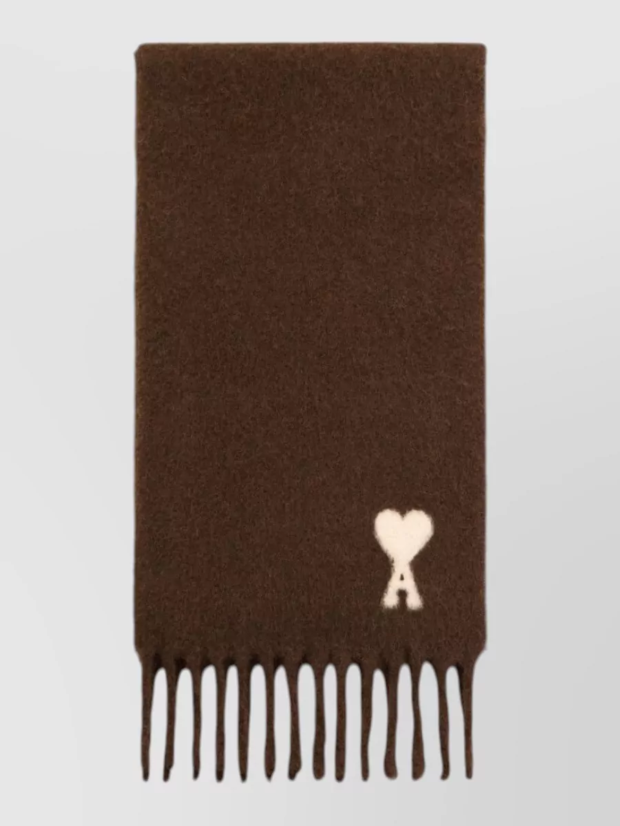 Ami Paris alpaca-blend scarf
